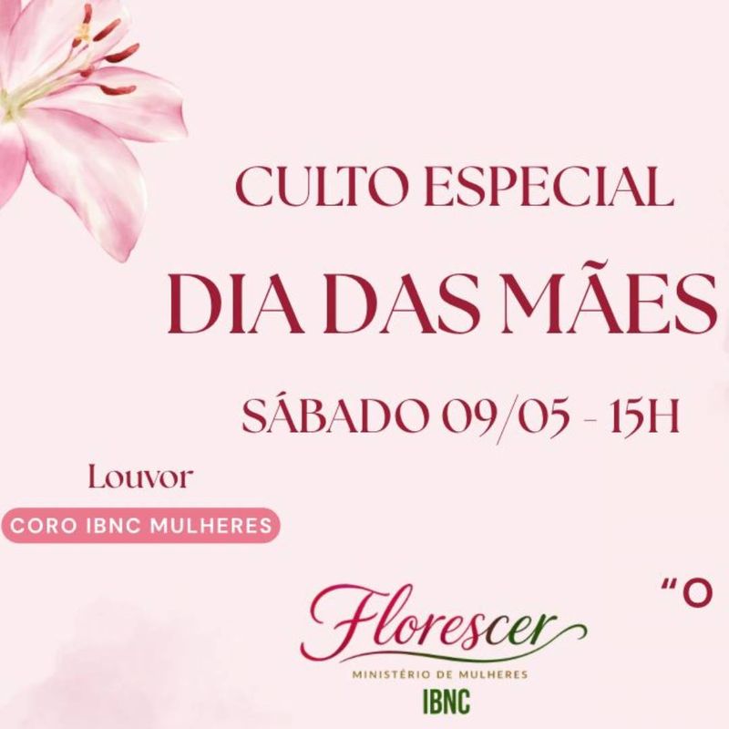 Culto Especial: Dia das Mães